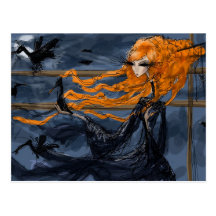 Raven Dance: Dark Gothic Surreal Art Post Cards
