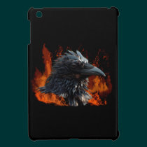 Raven Flames Wiccan Gothic Design ipad mini cases