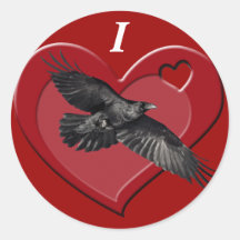 Raven & Heart Stickers