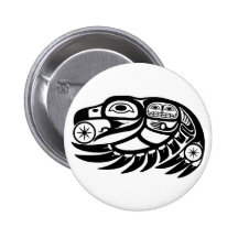 Raven Native American Design Buttons