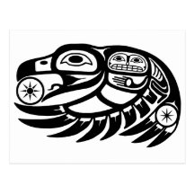 Raven Native American Design Postcards