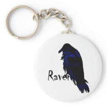 Raven on Raven Key Chain