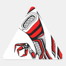 raven with sun triangle stickers