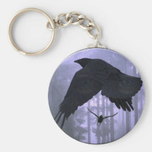 "RAVENS IN THE MIST" Wildlife Fantasy Key-chain Key Chains