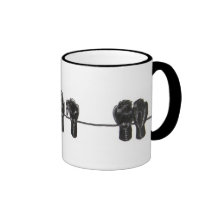 Ravens On A Line Mug