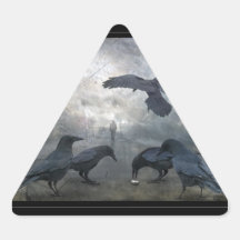 Ravens play with lost Time Triangle Stickers