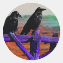 Ravens Round Stickers