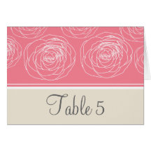 Ravishing Roses Elegant Table Card