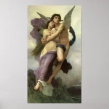 Ravishment by Bouguereau, Vintage Victorian Art Poster