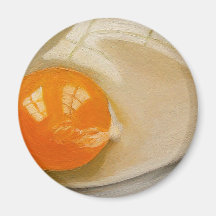 RAW EGG REALISM ARTWORK REFRIGERATOR MAGNET