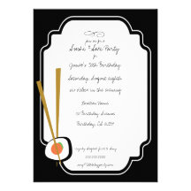 Raw Sushi Organic Planet Invitations