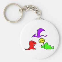 Rawr! Cute Dinosaurs Chibi Babies Dinos Key Chain