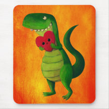 RAWR Dinosaur Love Mouse Pad