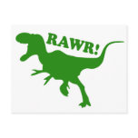RAWR is how Dinosaurs say I love you postcards