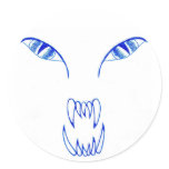 Rawr Round Stickers