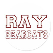 Ray Bearcats Round Stickers