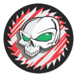 Razor Saw Skull stickers