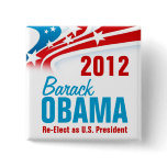Re-Elect Barack Obama buttons