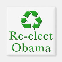 Re-Elect Obama Recycle Magnet