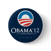 Re-Elect President Barack Obama 2012 Pinback Button