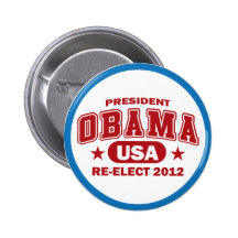 Re-Elect President Obama 2012 Button