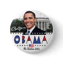 Re-Elect President Obama Election 2012 Gear Pin