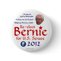 Re-elect Sanders to U.S. Senate in 2012 Pin