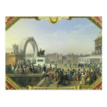 Re-establishment Statue of Henri IV on Pont Postcard