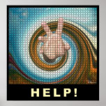 Reaching for help.  poster