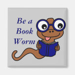 Read a Book Month: Be a Book Worm Fridge Magnet