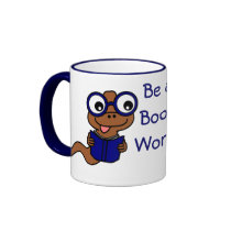 Read a Book Month: Be a Book Worm Coffee Mugs