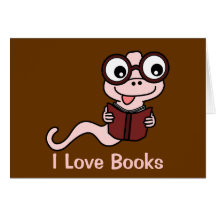 Read a Book Month: I Love Books Greeting Cards