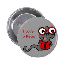 Read a Book Month: I Love Reading Button