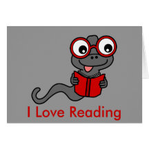 Read a Book Month: I Love Reading Greeting Card