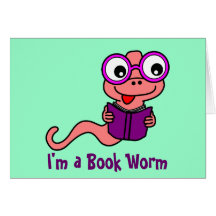 Read a Book Month: I'm a Book Worm Card