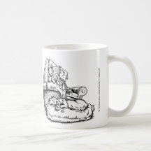 READ, Reading to the Cat and Dog mugs