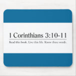 Read the Bible 1 Corinthians 3:10-11 Mousepad