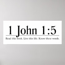 Read the Bible 1 John 1:5 Poster