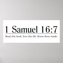 Read the Bible 1 Samuel 16:7 Poster
