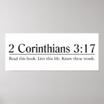 Read the Bible 2 Corinthians 3:17 posters