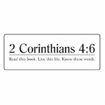 Read the Bible 2 Corinthians 4:6 Cut Out