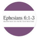 Read the Bible Ephesians 6:1-3 stickers