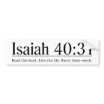 Read the Bible Isaiah 40:31 bumper stickers