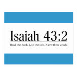 Read the Bible Isaiah 43:2 Postcards