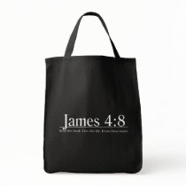 Read the Bible James 4:8 Tote Bags