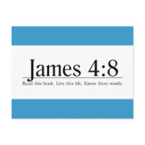 Read the Bible James 4:8 Post Card