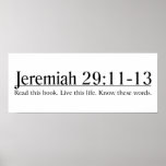 Read the Bible Jeremiah 29:11-13 posters