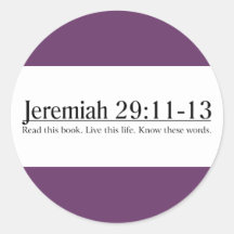 Read the Bible Jeremiah 29:11-13 Round Sticker