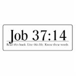 Read the Bible Job 37:14 Acrylic Cut Outs