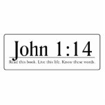 Read the Bible John 1:14 photo sculptures